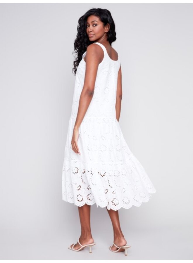 Maxi Dress with Eyelet fully lined