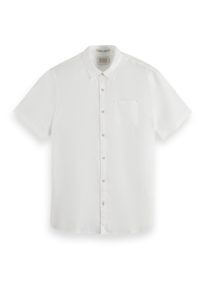 Linen Mens Short Sleeve Shirt