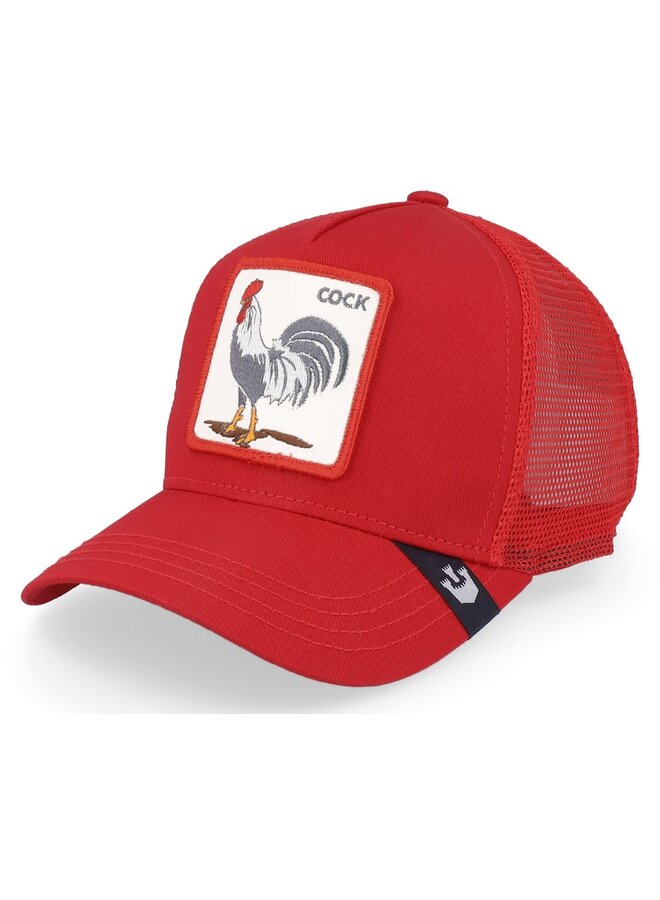 Rooster Truckin Red
