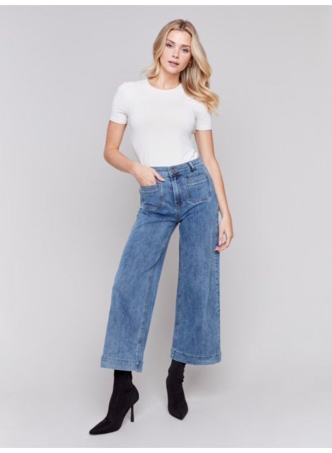 Front Patch Pocket, Flare Leg Pant