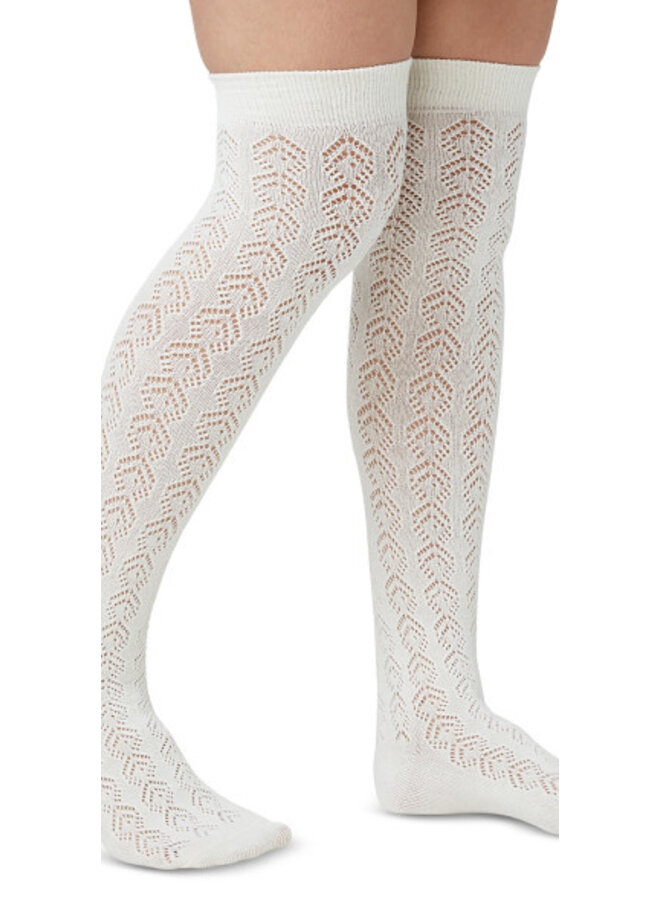 Pointelle Sweater Over The Knee