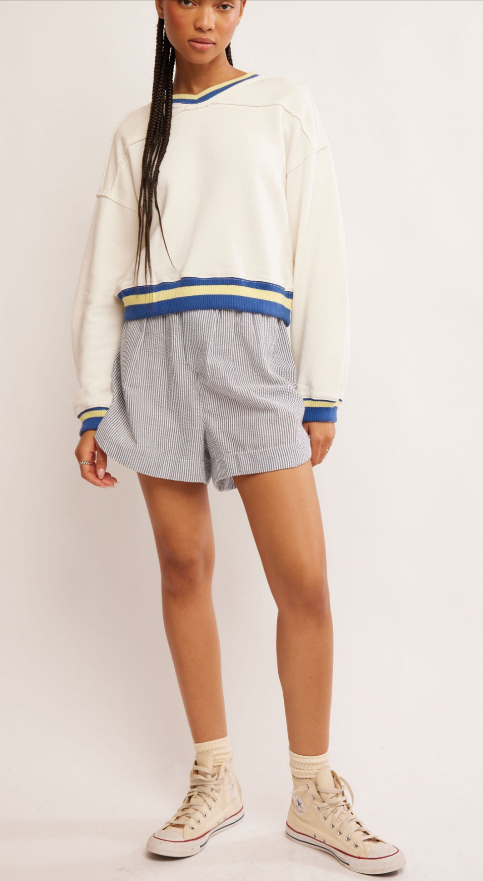 (取寄) フリーピープル レディース リオ スウェットシャツ Free People women Rio Sweatshirt Ivory Combo Free People Rio Sweatshirt – ROOLEE