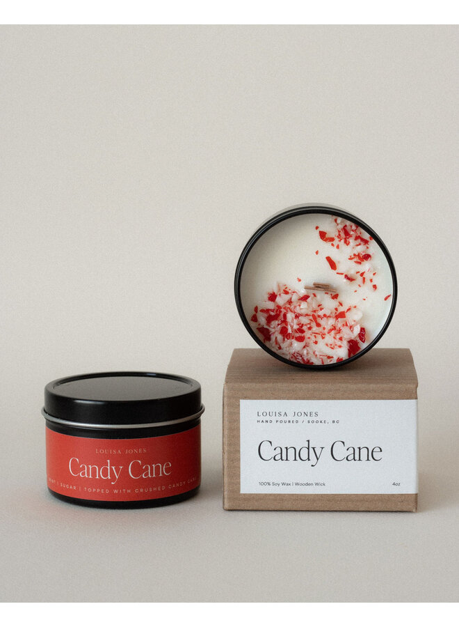 Candy Cane Candle 4oz