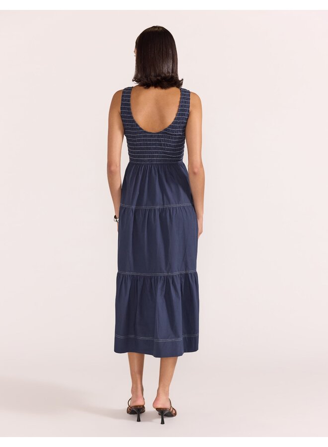 Asta Shirred Midi Dress