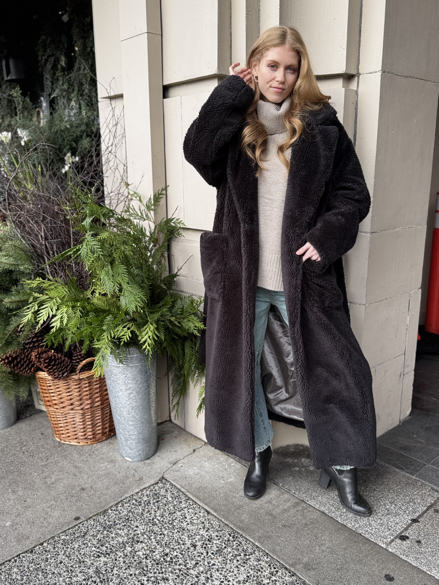 UGG Alesandra Faux Fur Wrap Coat