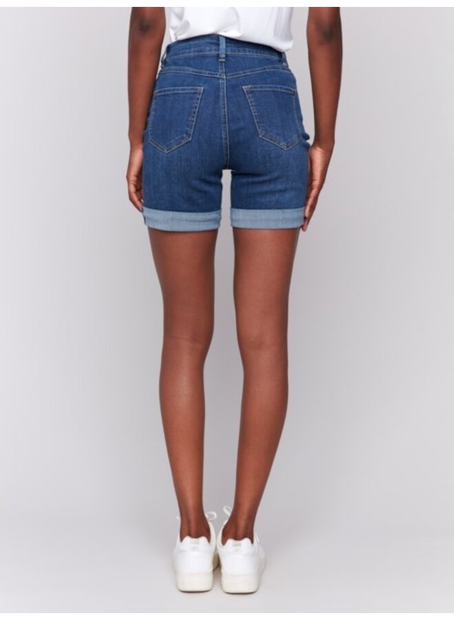 Rolled Cuff Denim Shorts