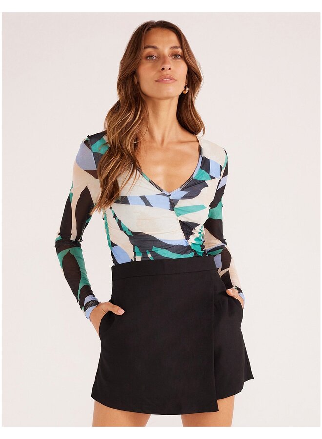 Nora Asymmetric Wrap Skort