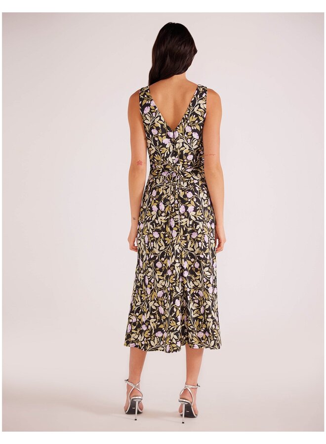 NOCTURNE BIAS SLIP MIDI DRESS