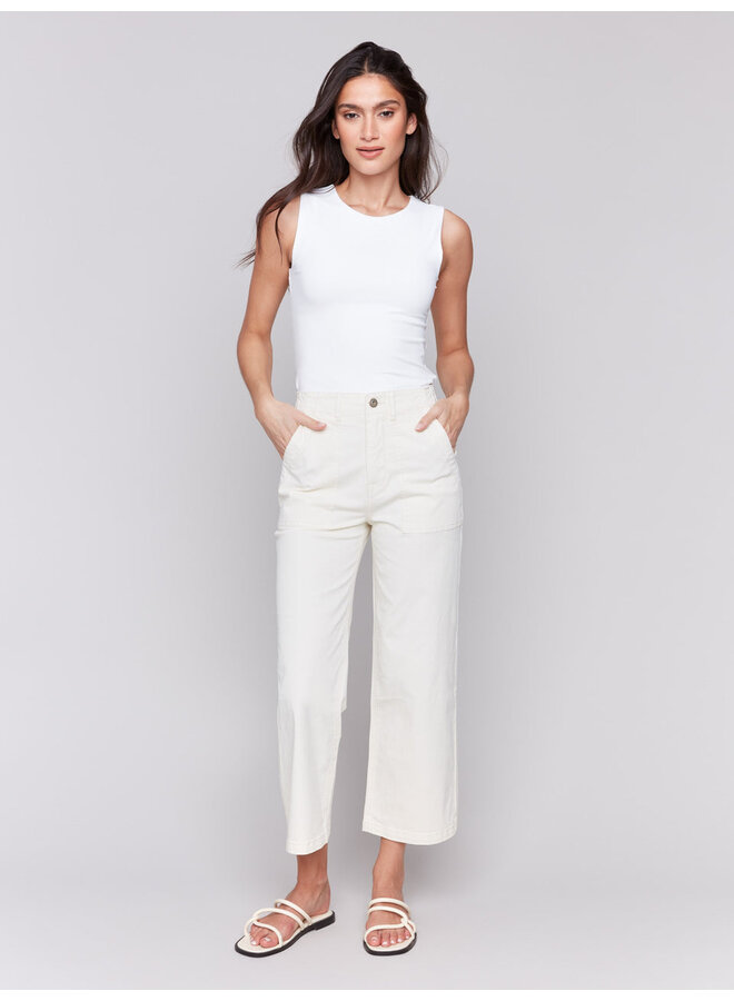 Cropped Utility Twill Pants