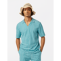 Jacquered Cotton Terry Relaxed Polo