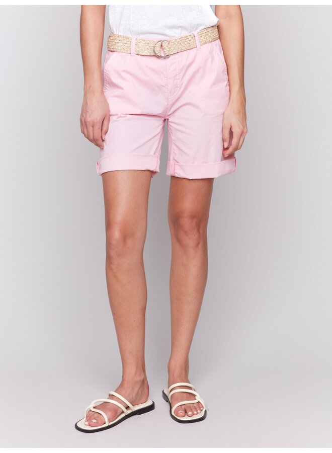 Cuffed Belted Shorts