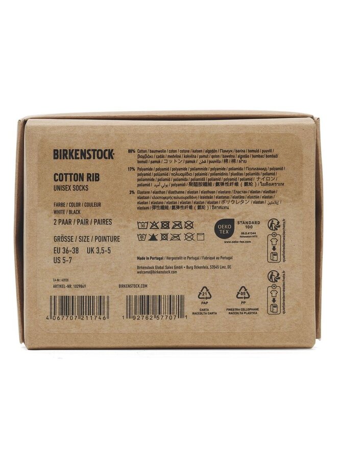 2 Pack Cotton Rib Socks