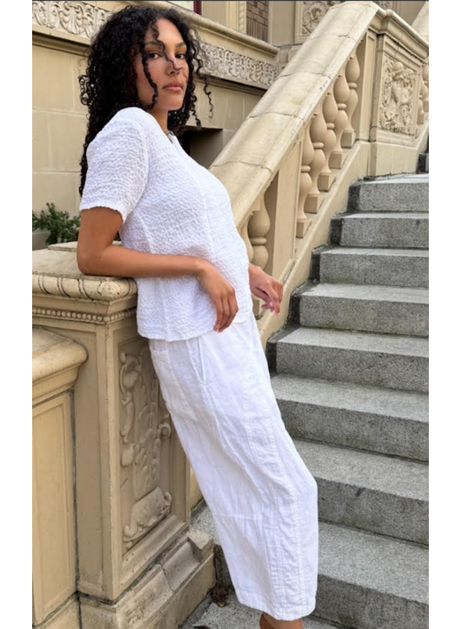 Linen Barrel Trousers