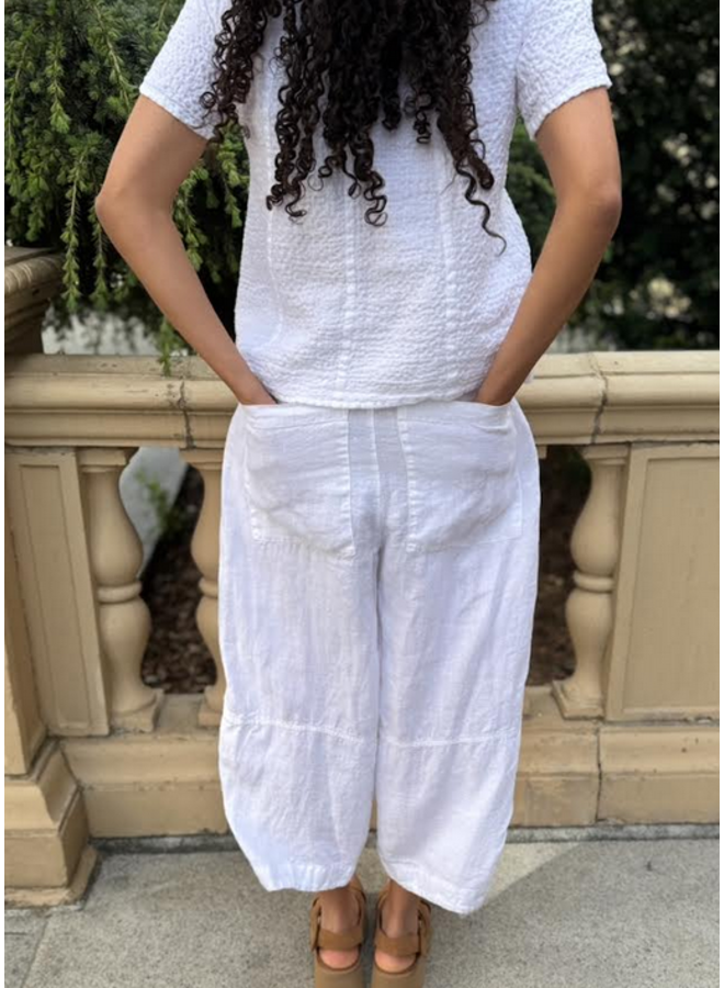 Linen Barrel Trousers