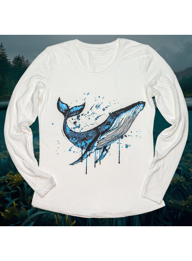 Water Colour Whale Long Sleeve
