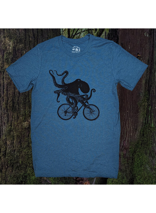 Unisex Biking Octopus Tee