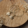 Dainty Snowflake Hoop