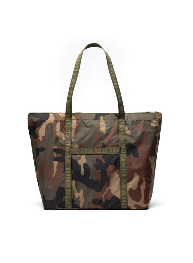Portland Packable Tote - Woodland Camo