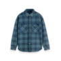 Washed Denim Checked Overshirt