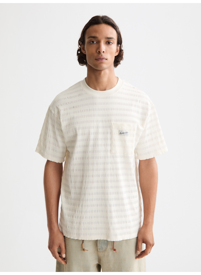 Relaxed Fit Horizonal Textured Tee