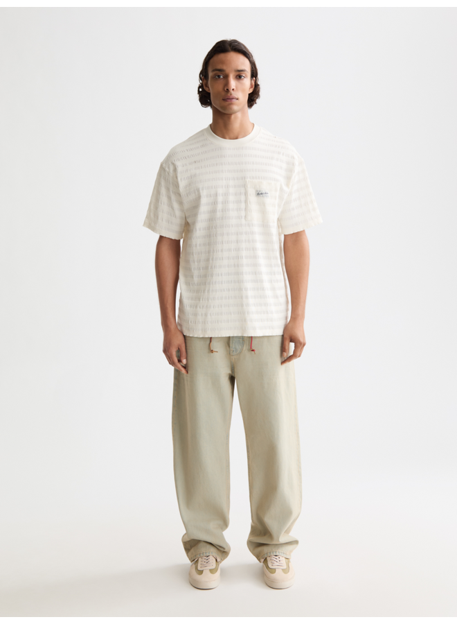 Relaxed Fit Horizonal Textured Tee