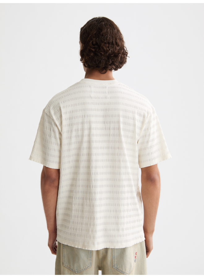 Relaxed Fit Horizonal Textured Tee