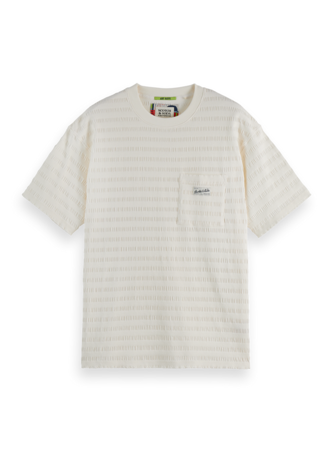 Relaxed Fit Horizonal Textured Tee