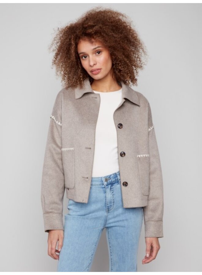 Short Double-Faced Wool Jacket