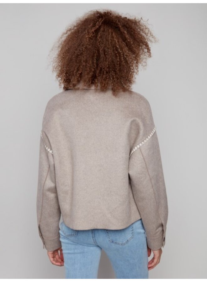 Short Double-Faced Wool Jacket
