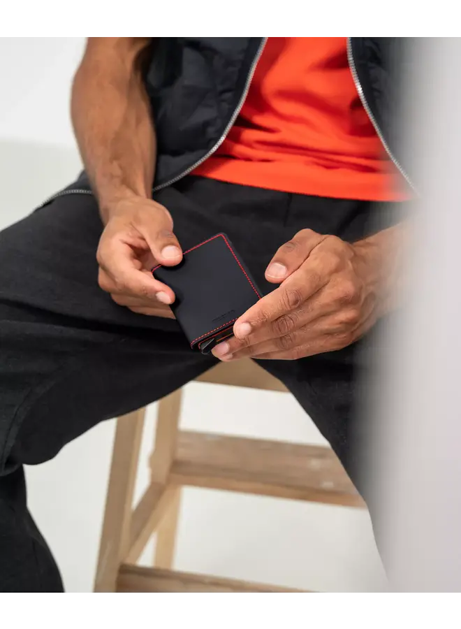 Slimwallet Matte Black - Red