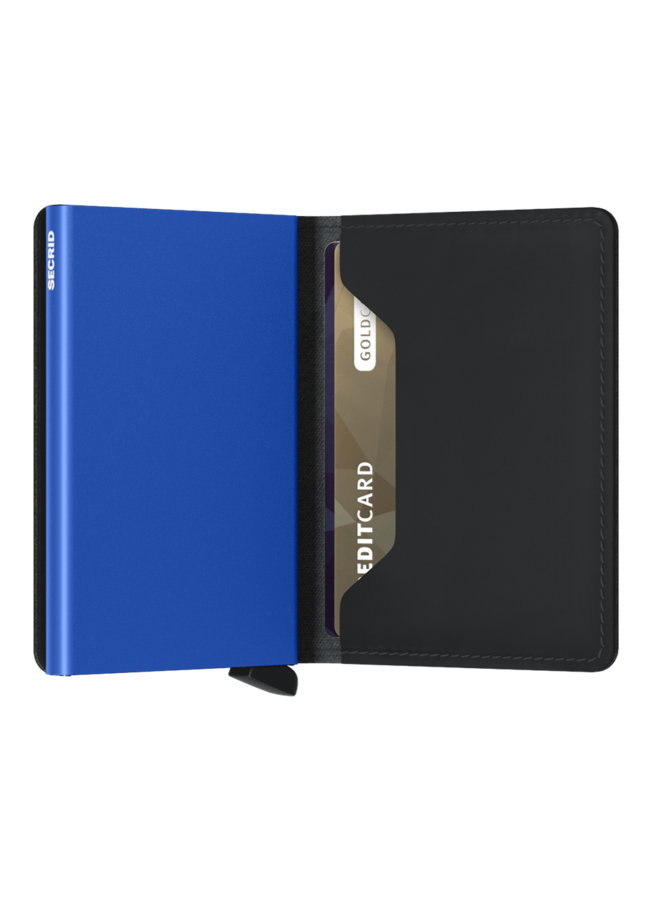 Slimwallet Matte Black & Blue