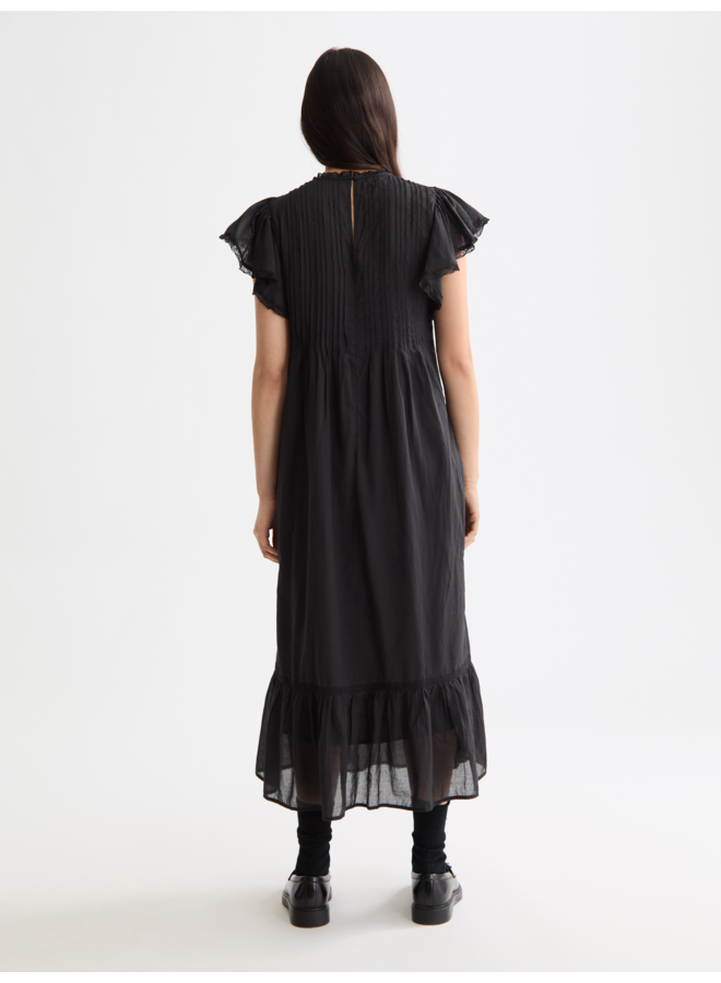 Pleated Lace Maxi Dress