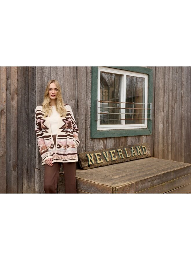 Space Dye Jacquard Cardigan