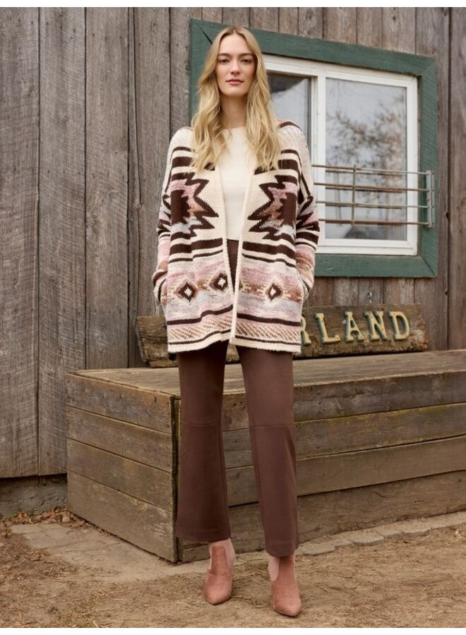 Space Dye Jacquard Cardigan