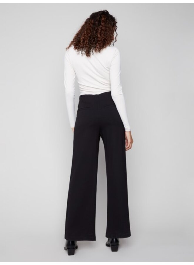 Pull On Ponte Wide Leg Pant