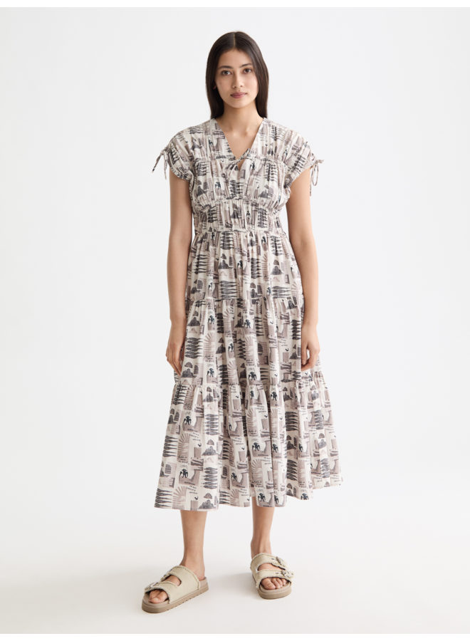 Gathered Midi Dress