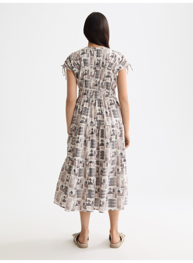 Gathered Midi Dress