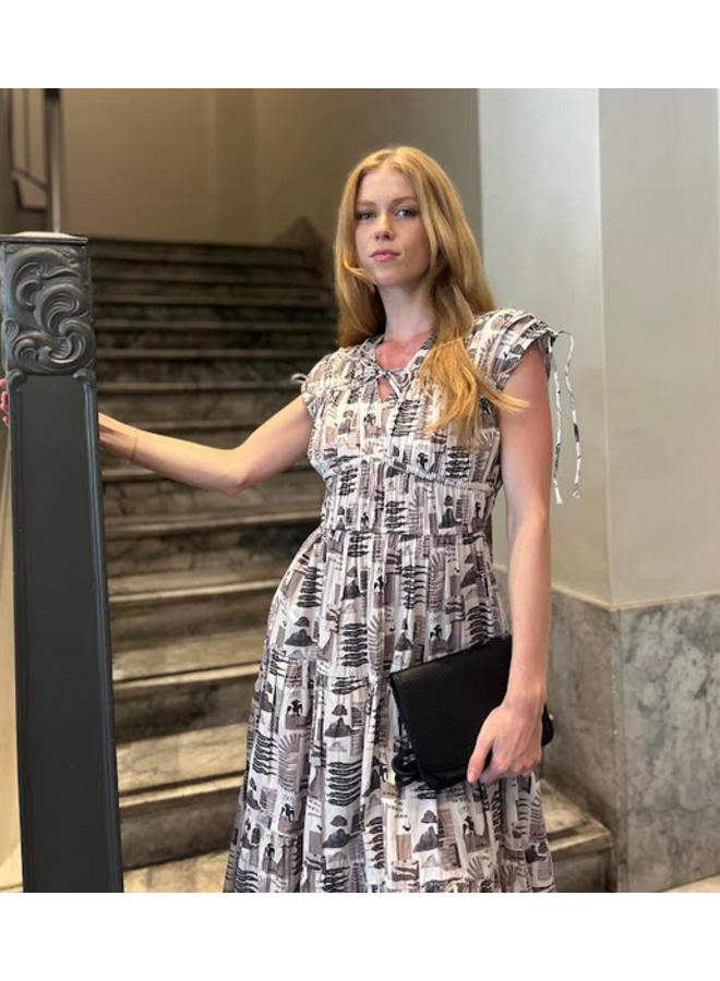 Gathered Midi Dress