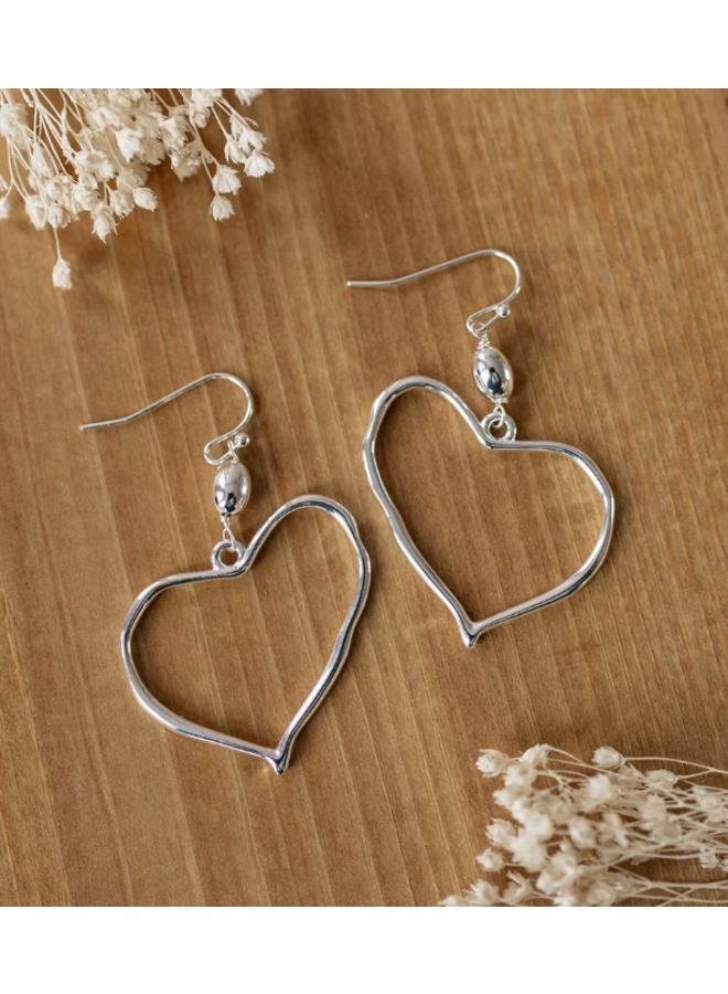 Organic Heart Earrings
