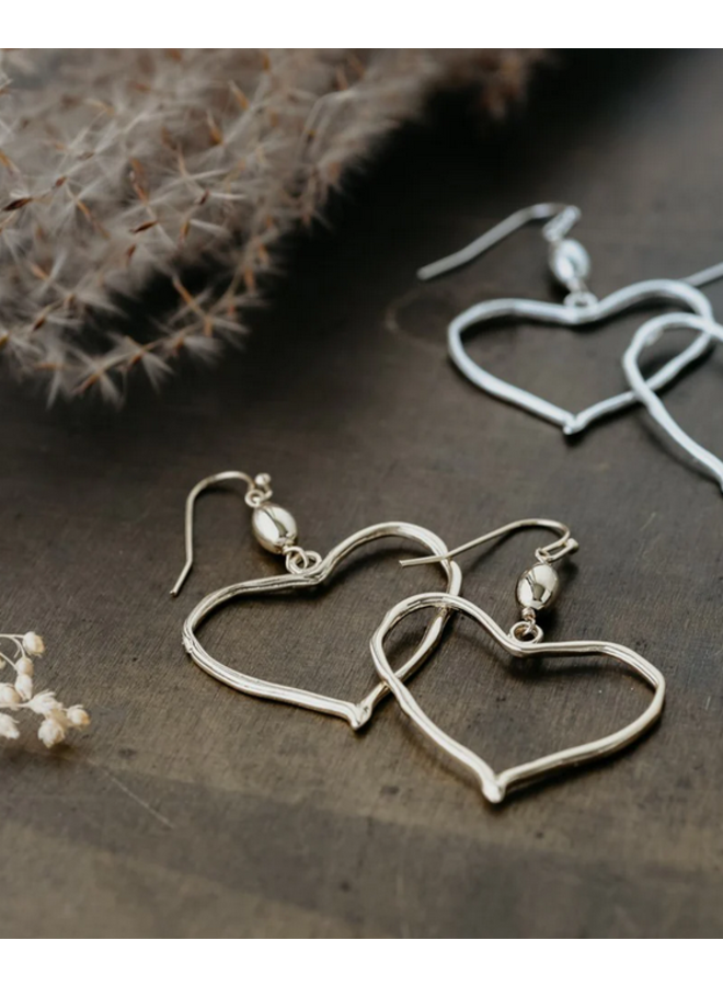 Organic Heart Earrings
