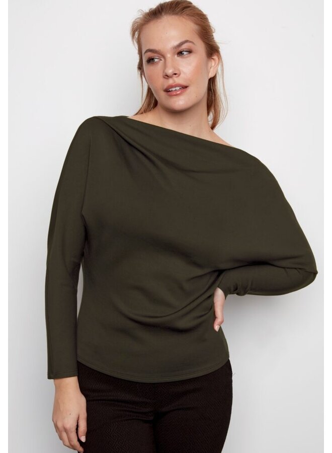 Demi Solid Dolman Top
