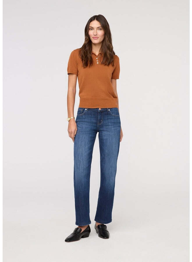 Performance Denim Mid Rise Straight