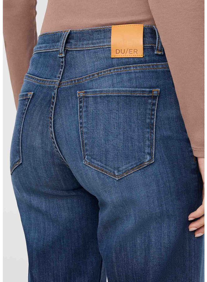 Performance Denim Mid Rise Straight