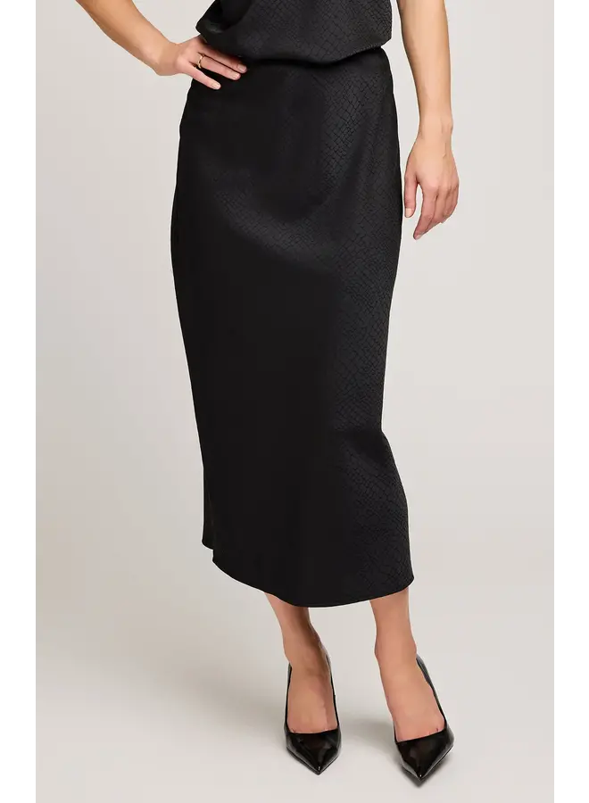 Bonnie Satin Midi Skirt