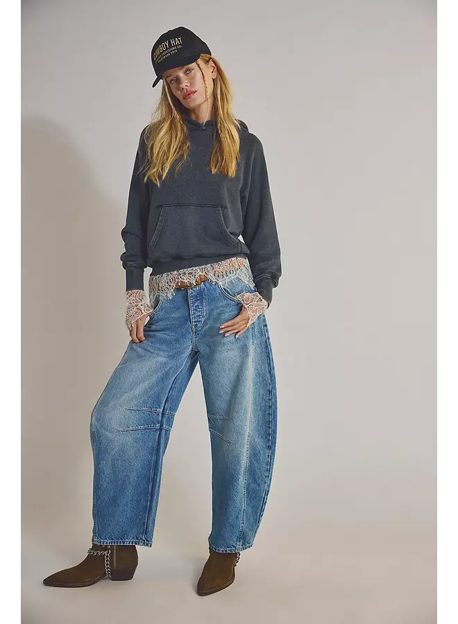 Good Luck  Mid Rise Barrel Jeans Ultra Light Beam