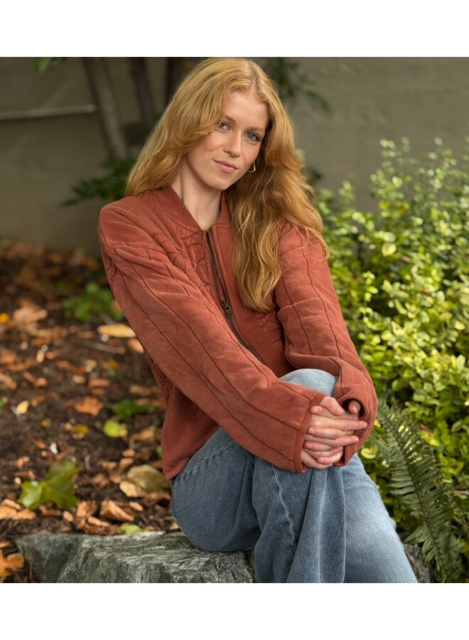 Rose Sweatshirt Jacket