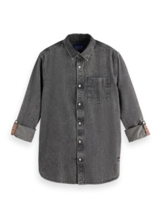 Washed 1 Pocket Denim Shirt