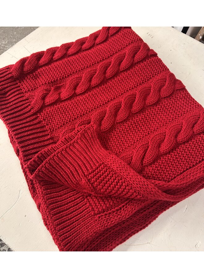 Cable Knit Throw Blanket