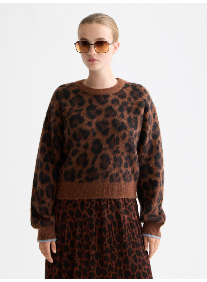 Fuzzy Jacquard Pullover