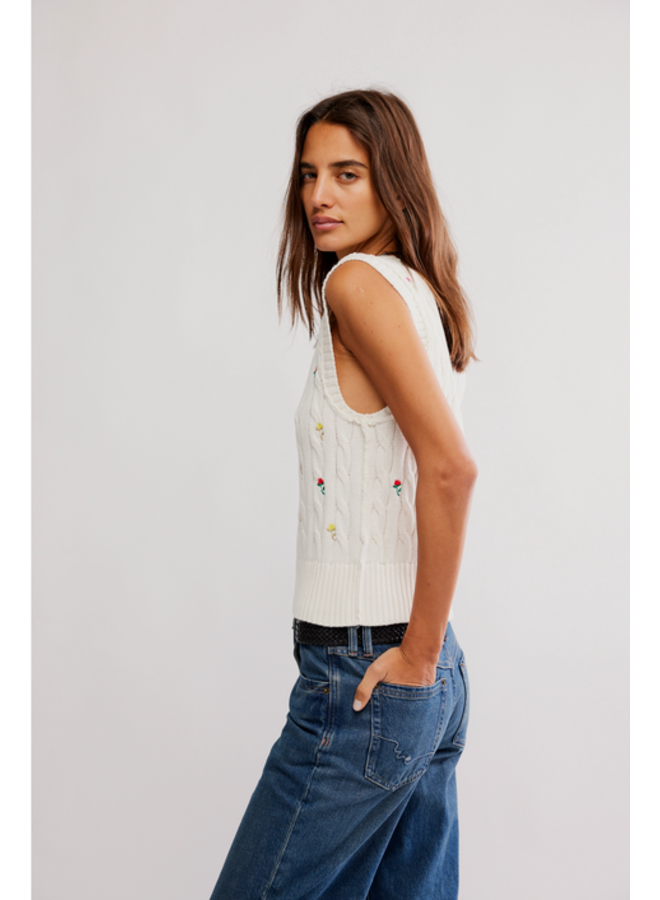 Plumeria Floral Vest